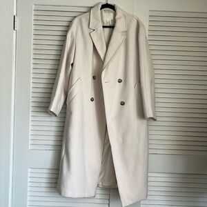 H&M White Long Coat